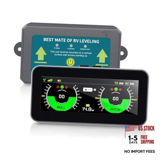 Wireless RV Leveling System Required RV Leveler with LCD Display, 6-Axis No APP