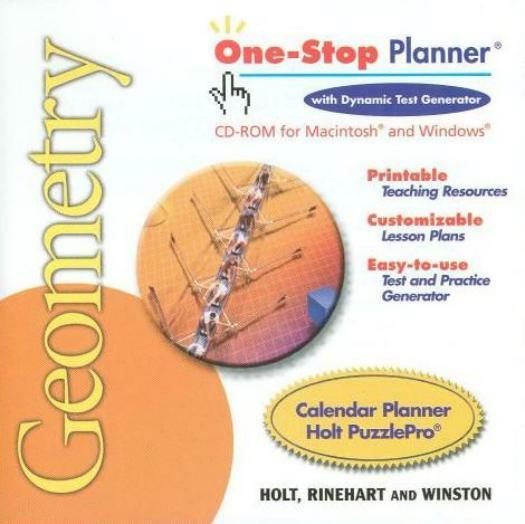 Holt Geometry: One-Stop Planner PC MAC CD lessons test generator teach resources