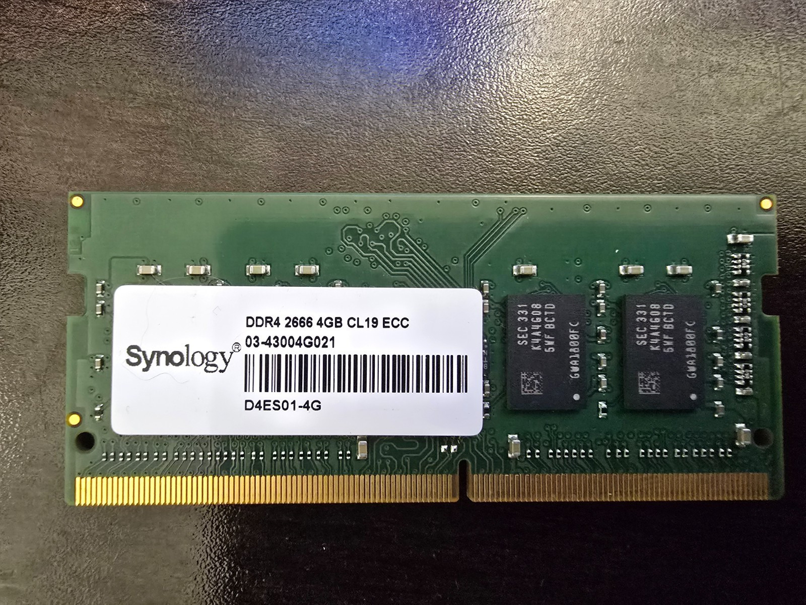 Synology RAM DDR4 2666 4GB CL19 ECC D4ES01-4GXX – BARELY USED & 