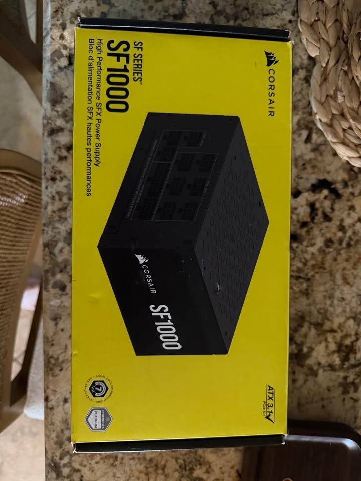 Corsair SF Series (2024) SF1000, 80 PLUS Platinum, Fully Modular SFX Power Suppl