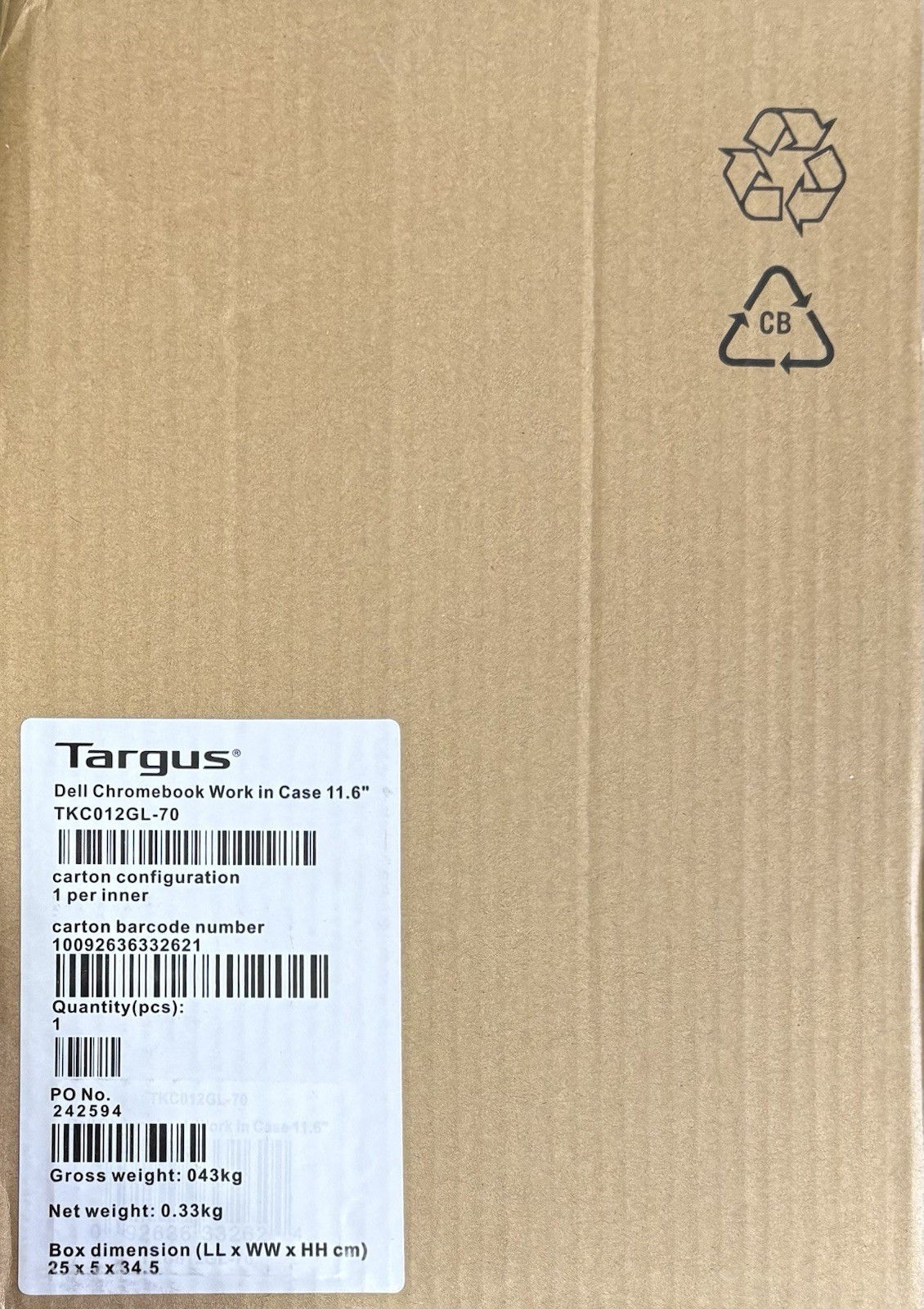Targus Dell Chromebook Work Case 11.6-Inch Laptop TKC012GL-70