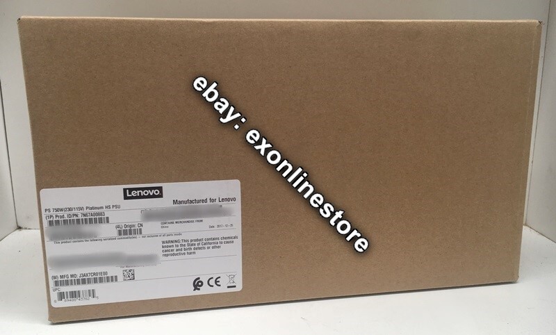 7N67A00883 - ThinkSystem 750W Platinum Hot-Swap Power Supply 01PE161 02JG628