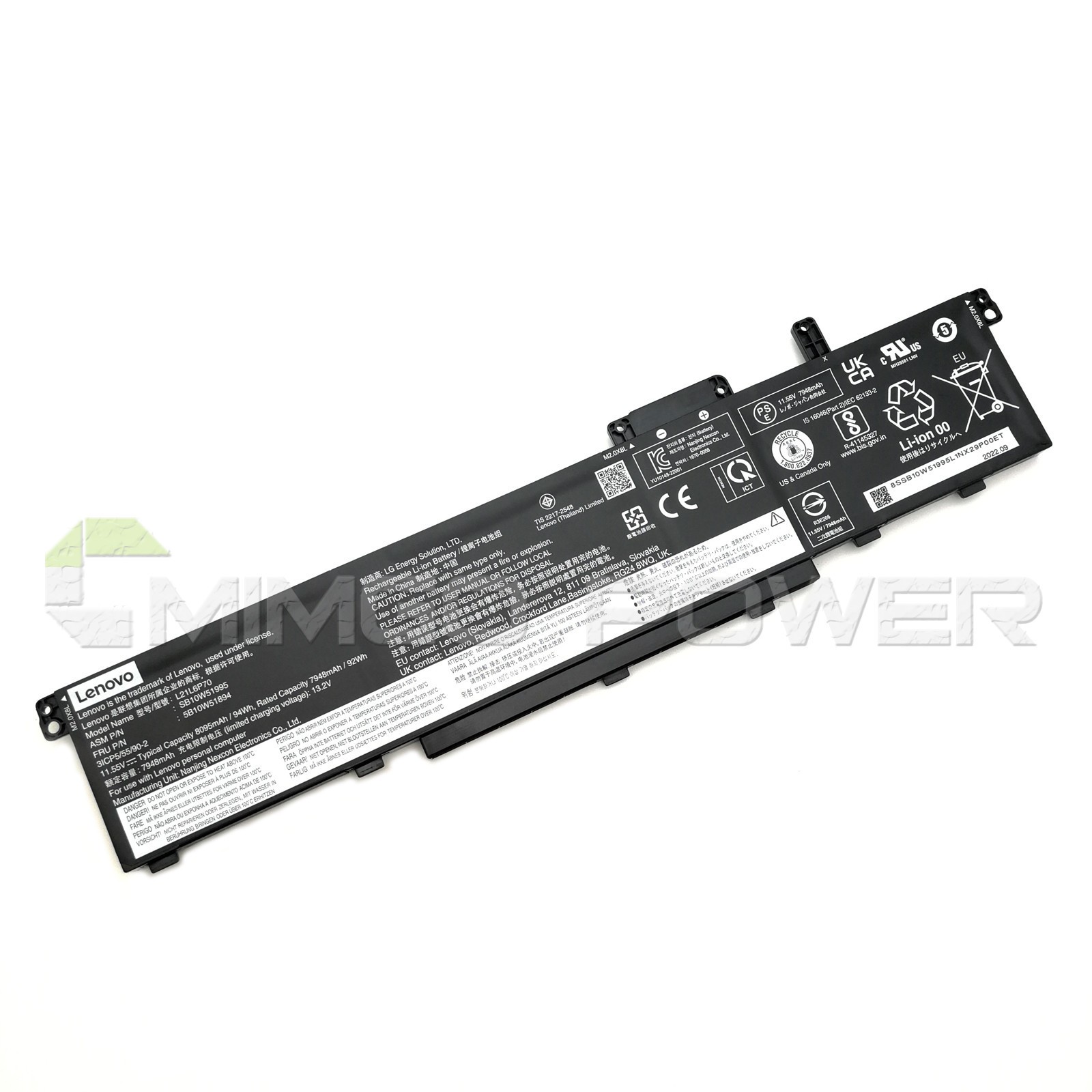New Genuine L21L6P70 L21M6P70 L22L6P70 Battery for Lenovo ThinkPad P16 Gen 1 / 2