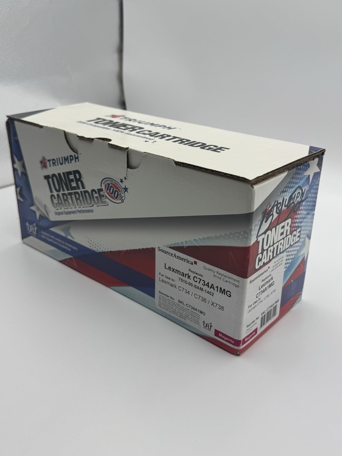 Lexmark C734A1MG Magenta High Yield Toner Cartridge C736 X734 X736 X738