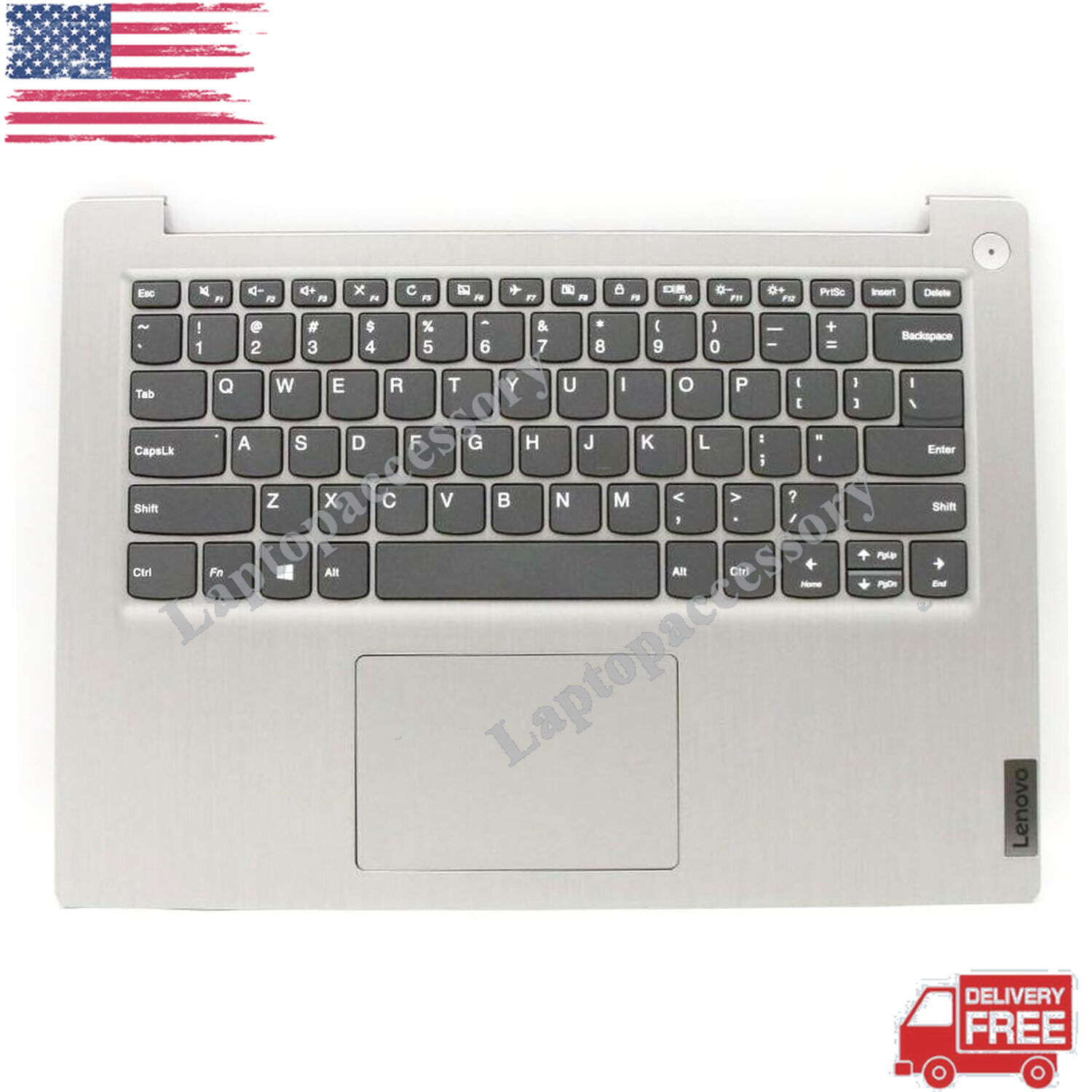 Silver Palmrest Keyboard For Lenovo Ideapad 3-14 14IML05 14IIL05 14ARE05 81WA US