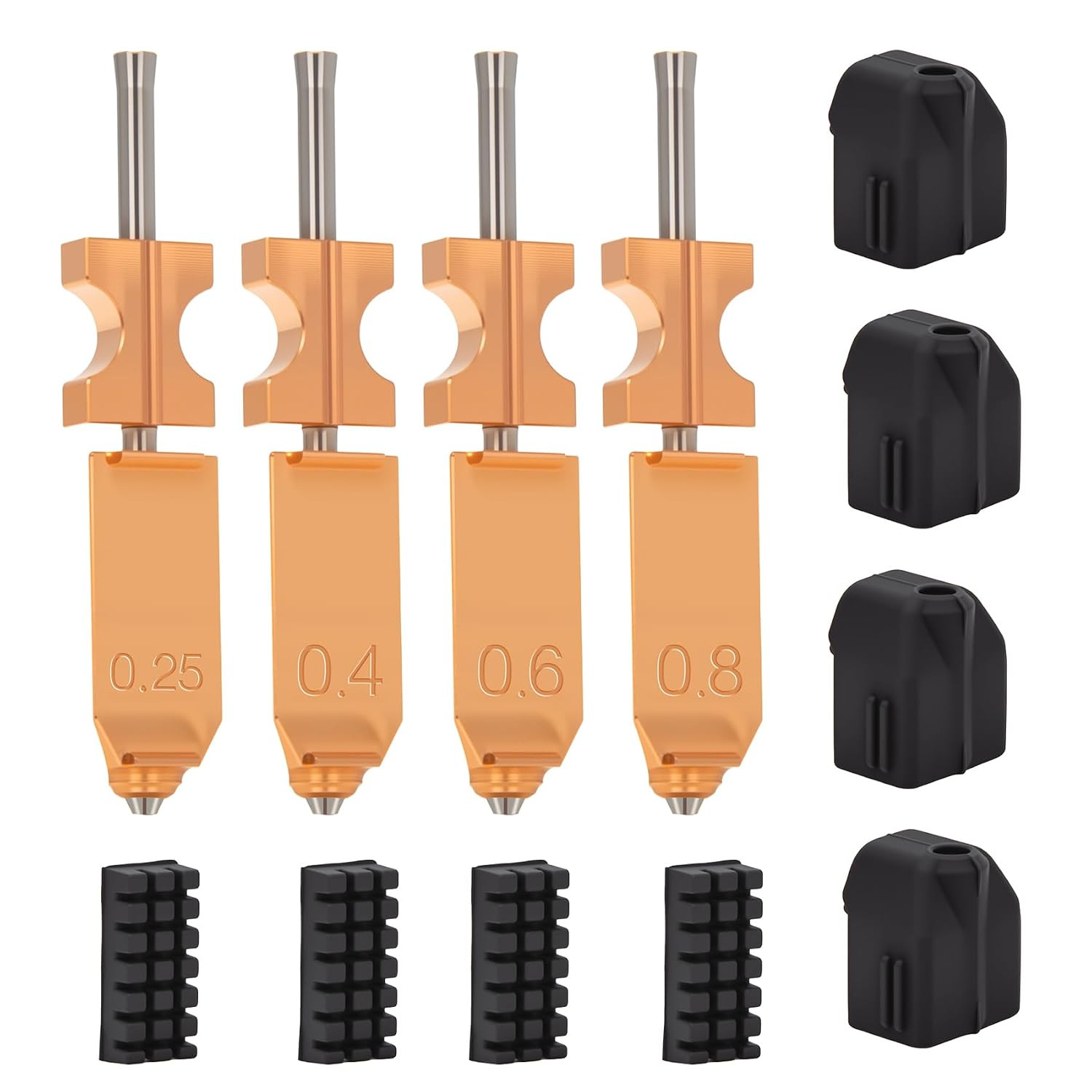 Upgraded AD5X 0.25/0.4/0.6/0.8Mm Hotend Nozzle Kit Integraded Leak-Proof