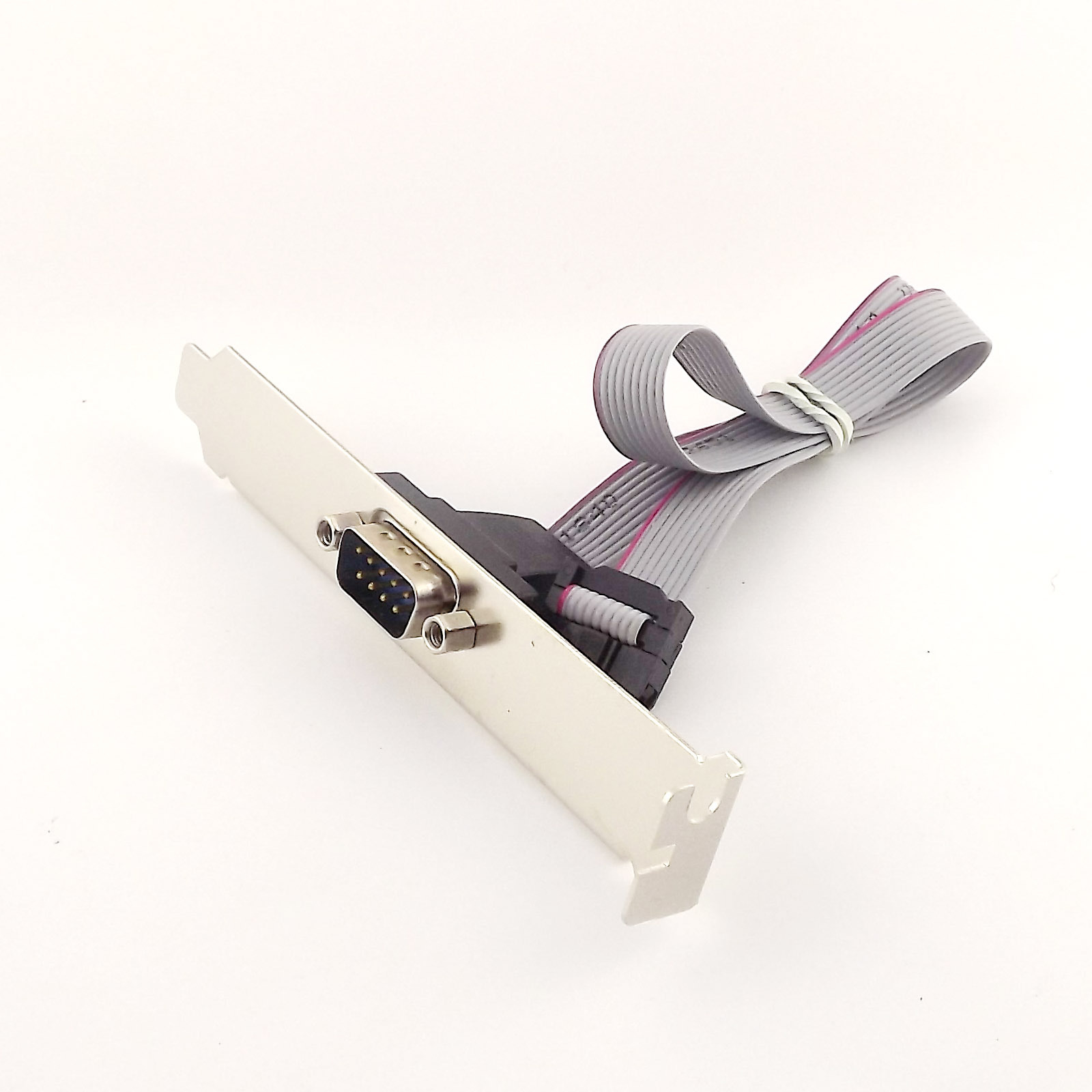 Serial DB9 Male RS232 COM Port to IDC 10pin Cable with Bracket For PC Motherboar