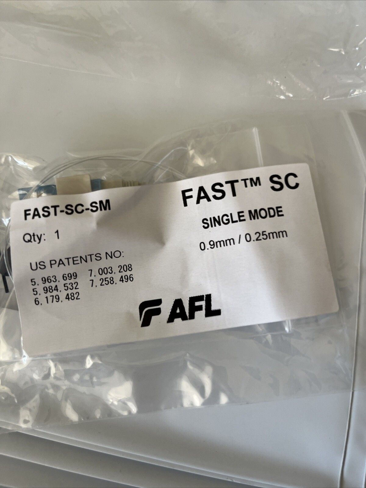 100 AFL  SC FAST-SC-SM-Singlemode Fiber Optic Connectors 0.9/0.25mm Qty 100