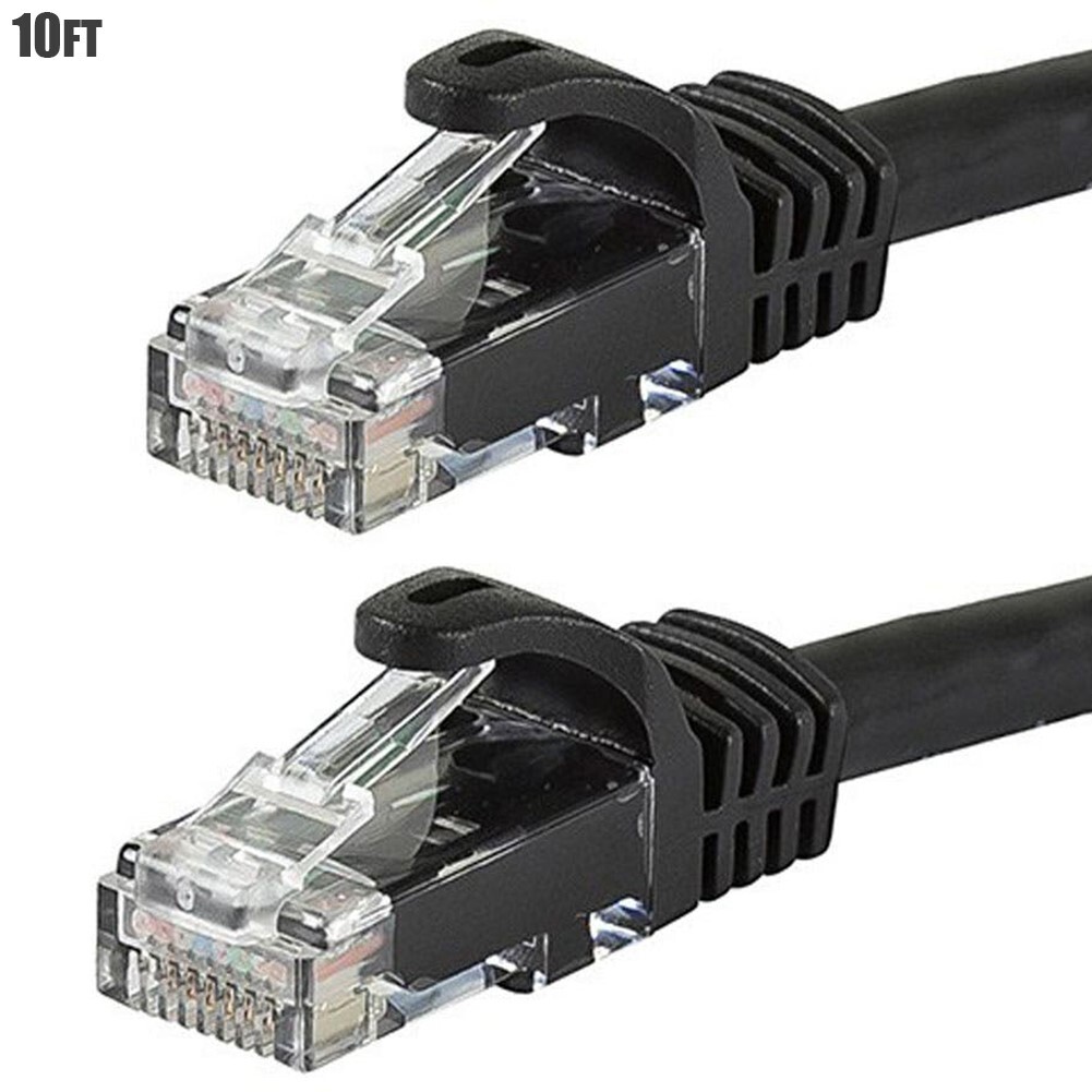 10FT CAT6 RJ45 Ethernet LAN Network Patch Cable UTP Copper Wire 24AWG Blue