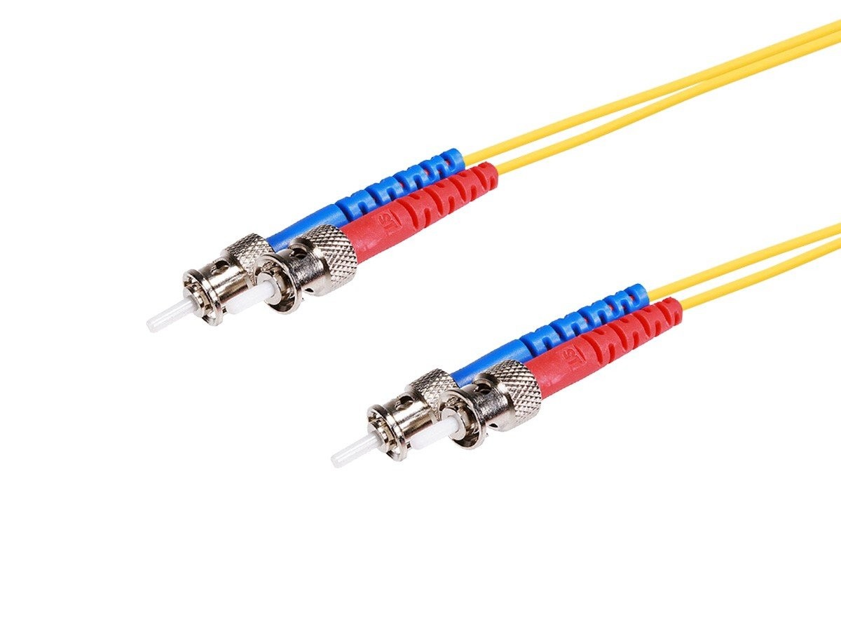 Monoprice Single-Mode Fiber Optic Cable - ST-ST UL 2mm 9/125 OFNR Duplex 17m