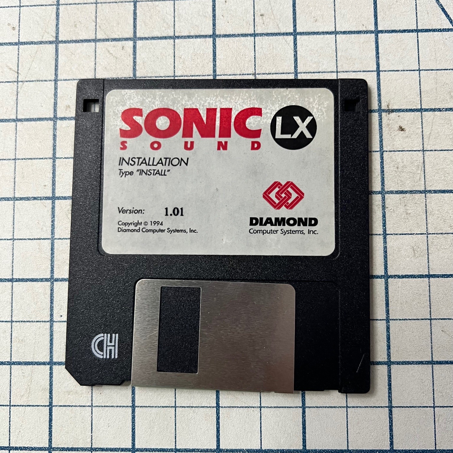 Vintage Sonic Sound LX 3.5" Floppy Disk Software 1994 Diamond Windows