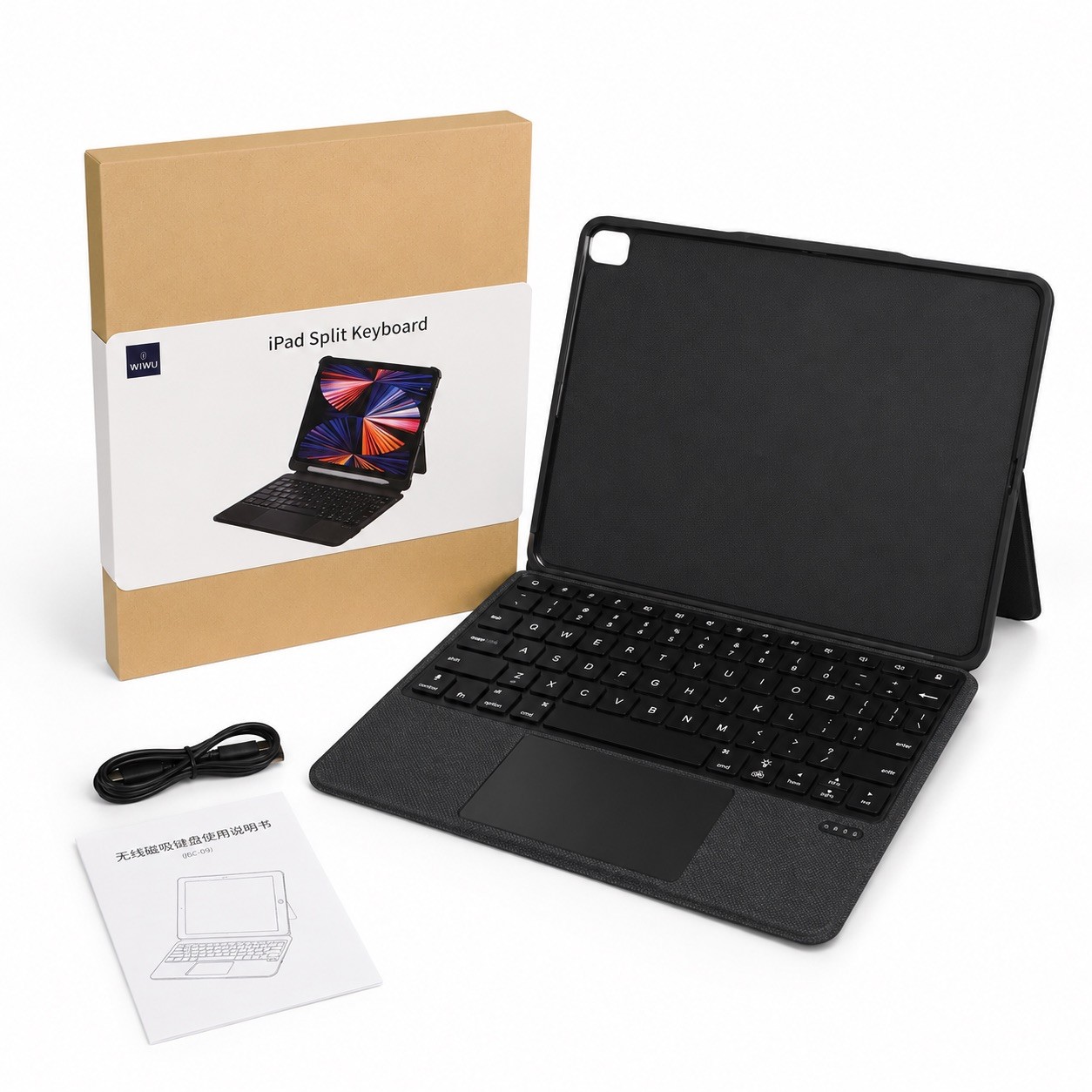 WIWU Mag Touch iPad Keyboard Case 10.2/10.5 RGB Backlit Trackpad Open Box