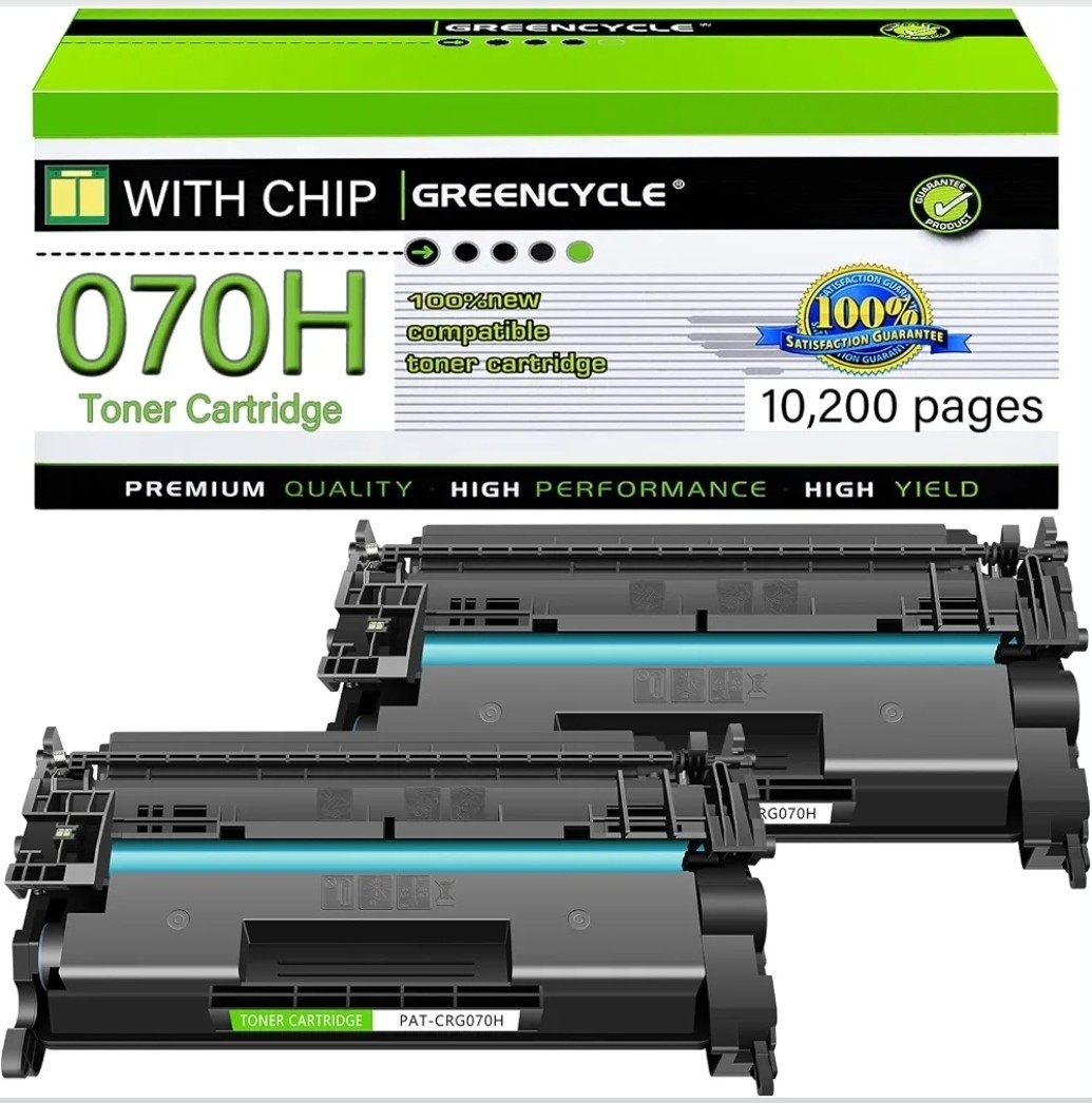 2 Pack CRG-070 Black Toner Cartridge for Canon MF465dw MF462dw LBP246