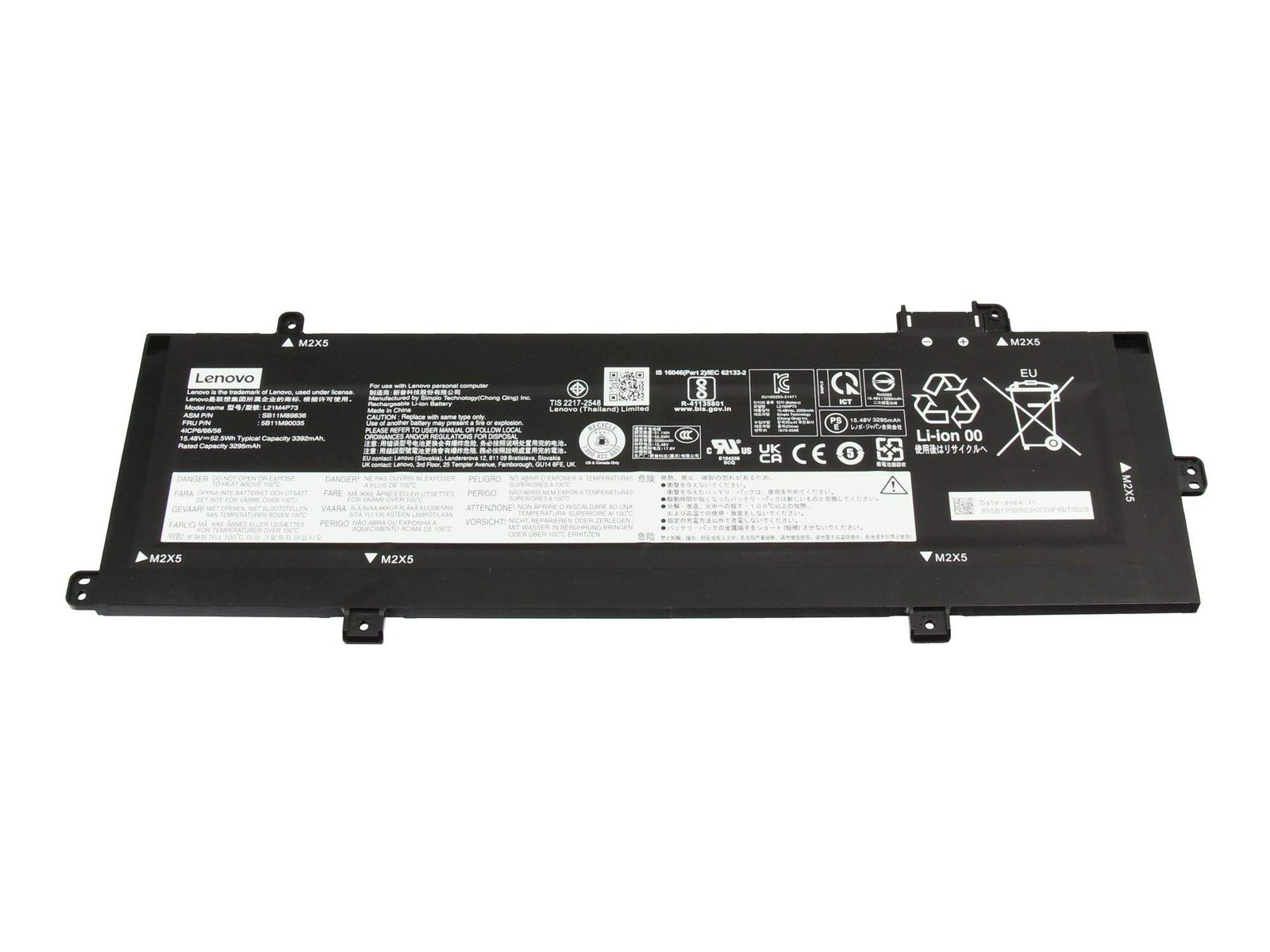 Lenovo L21M4P73 Battery 52.5Wh Genuine 3,400mAh ~D~