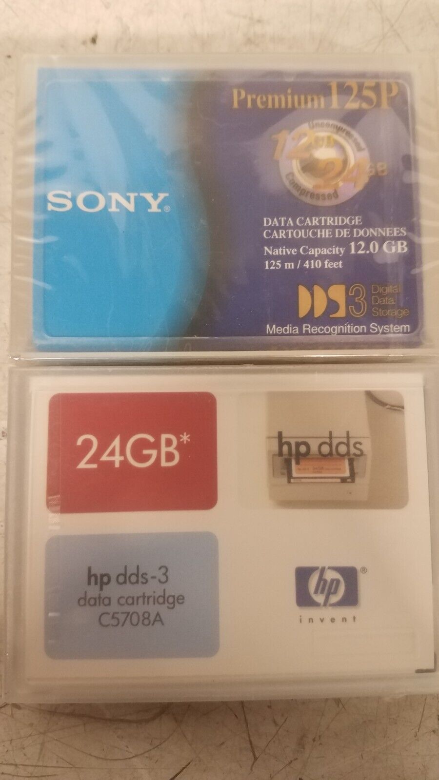 NEW Sony and HP DDS3 125P 12/24GB