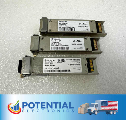 LOT OF 6 Brocade 33011-000 10GE SR XFP QSFP Optical Transceiver  🚚