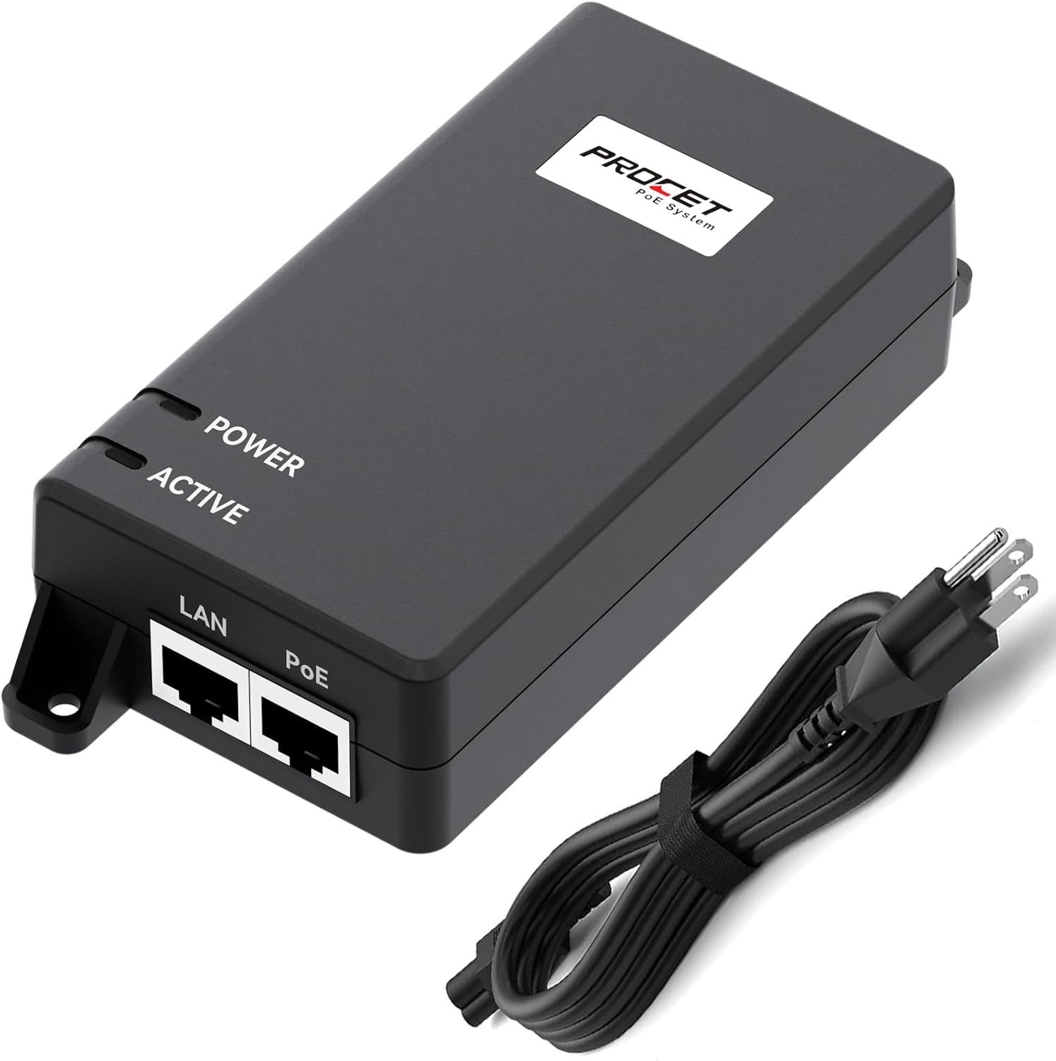 PROCET Gigabit PoE Injector PT-PSE101G-AT Ethernet Adapter