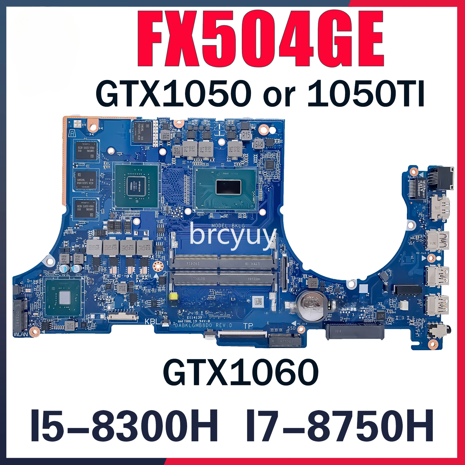 FX504G For ASUS TUF TUF504 FX504GE FX504GD FX504GM FX80GE Motherboard GTX1050