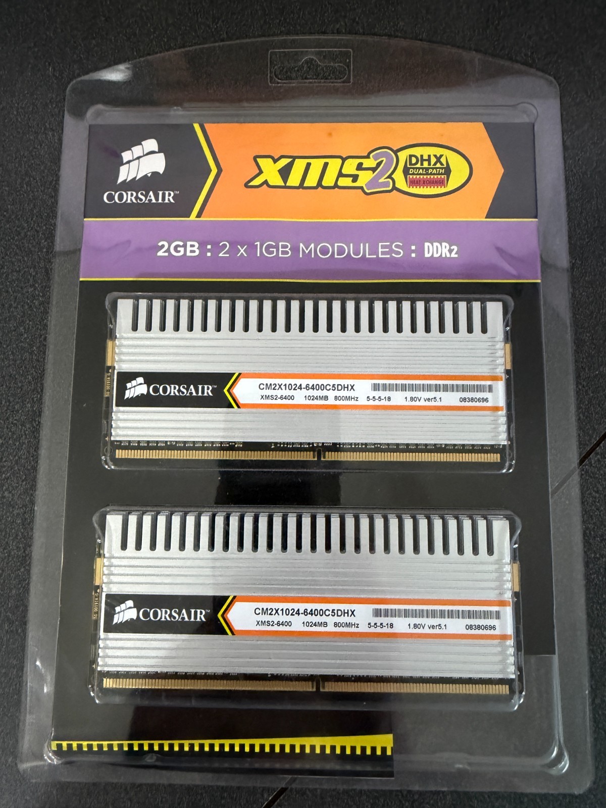 Corsair XMS2 DHX DDR2 2GB (2×1GB) Dual‑Channel Memory Kit