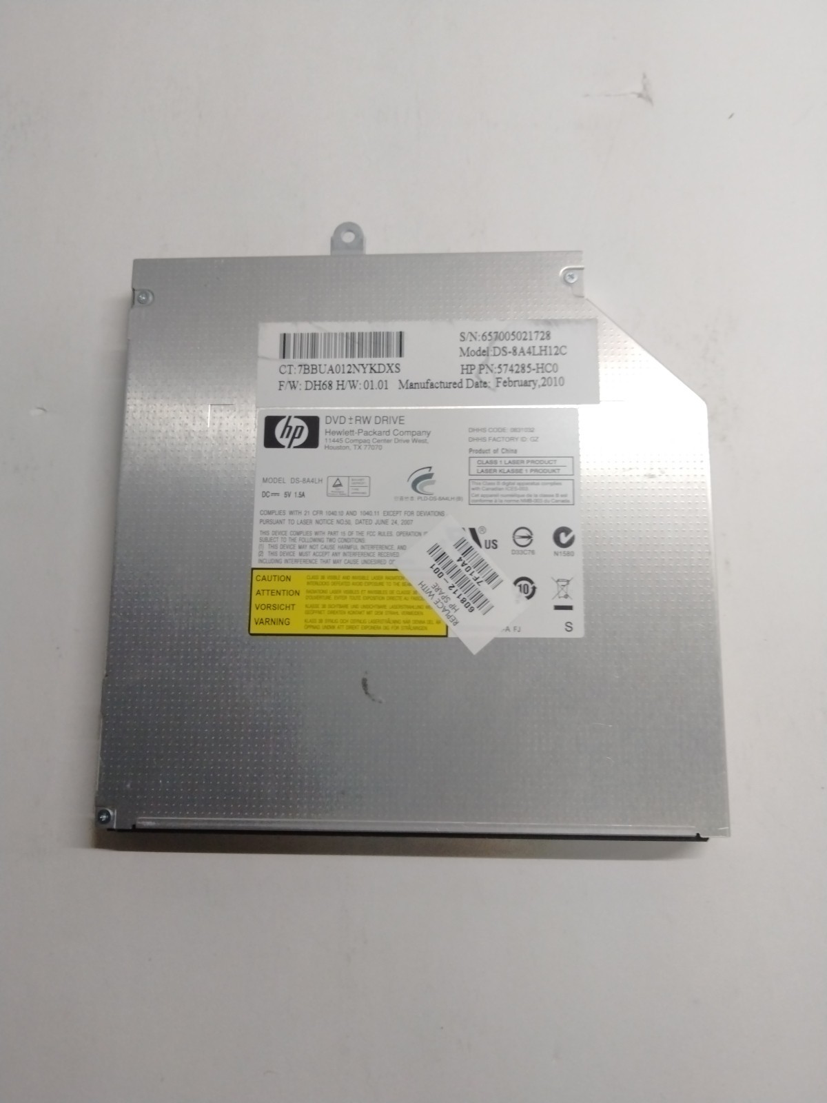 HP DS-8A4LH DVD-RW Optical Drive 574285-HC0 (Used)