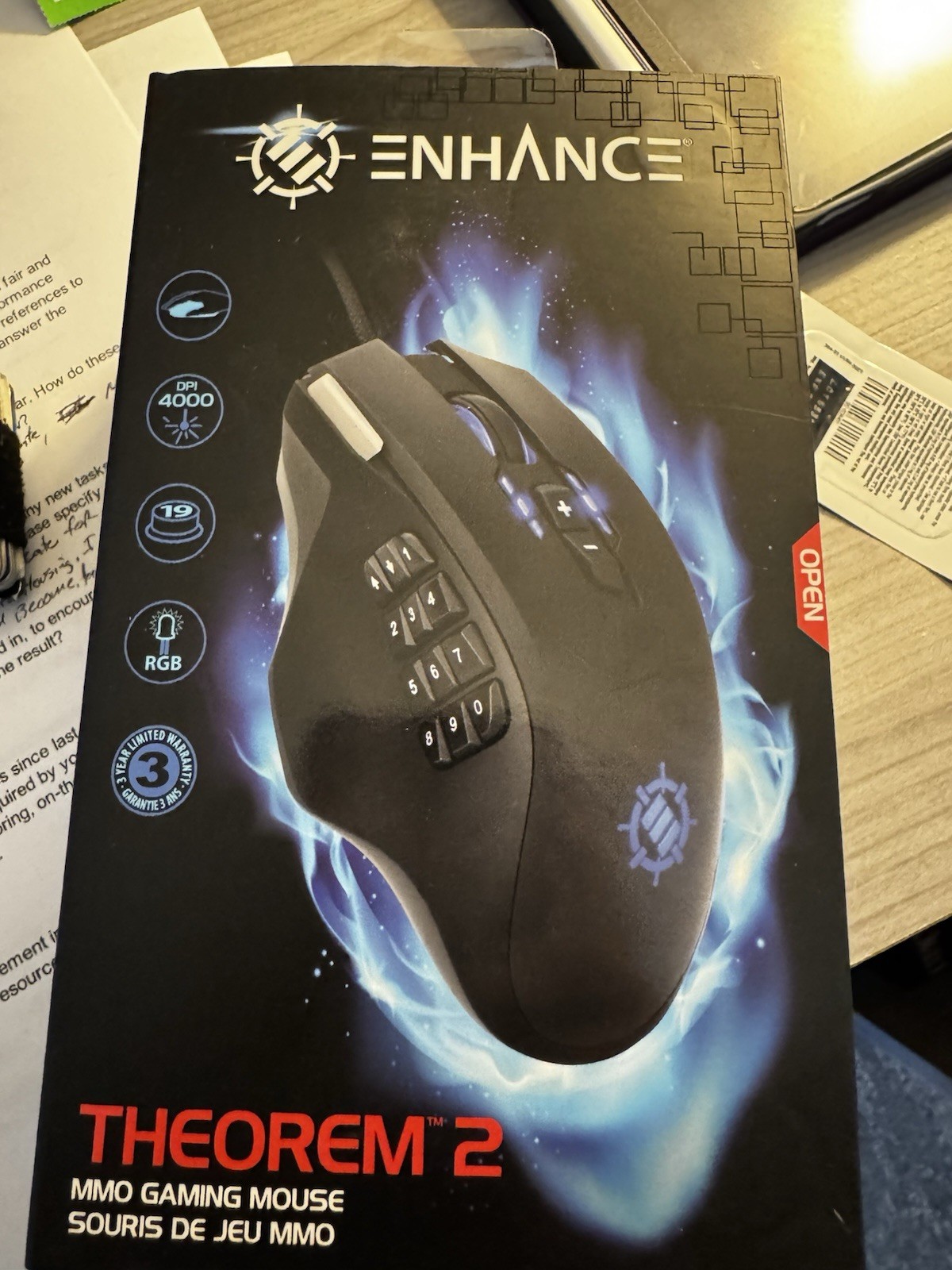 ENHANCE Theorem 2 MMO Gaming Mouse with 13 Programmable Side Buttons