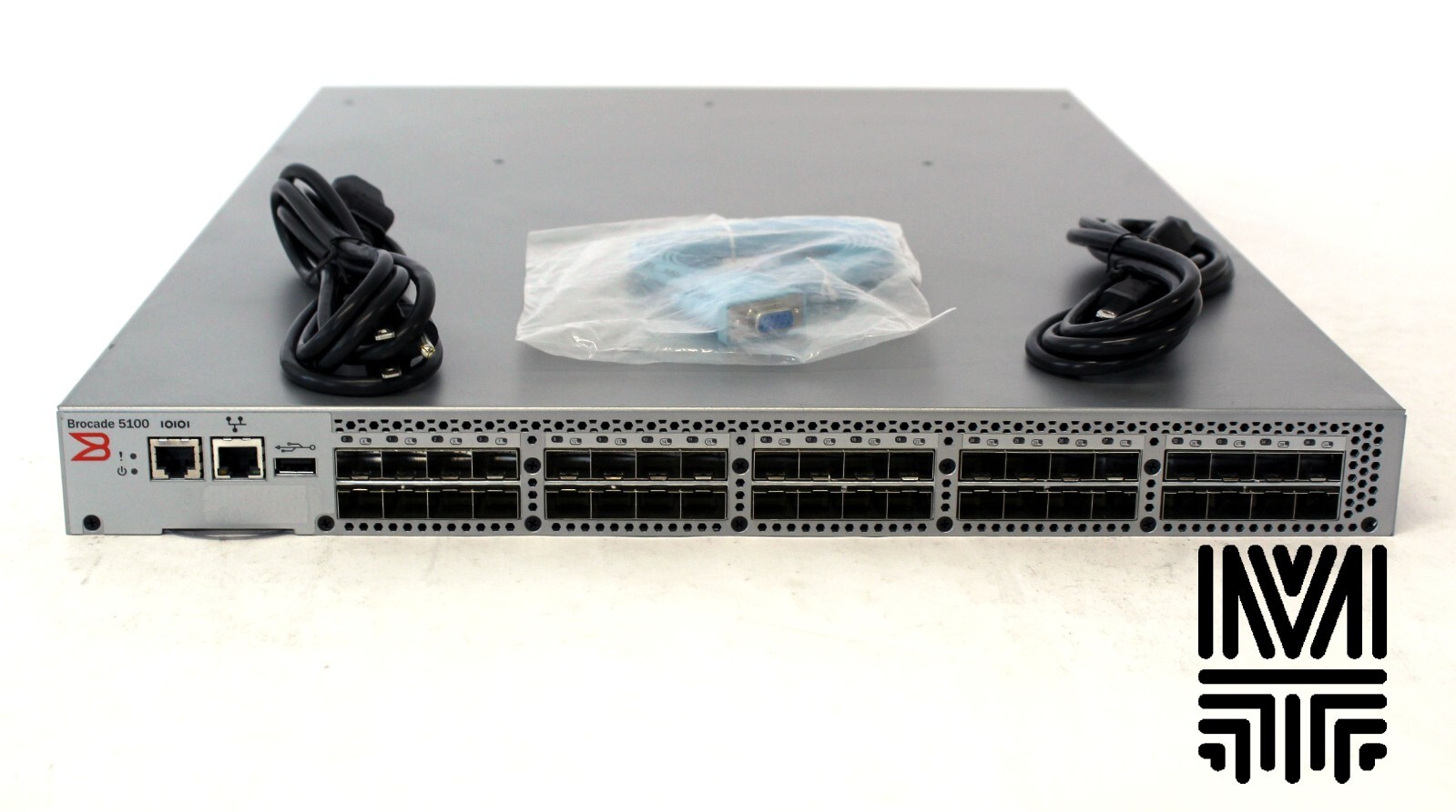 Brocade BR-5100 40-Port 8Gb Fiber Channel SAN Switch 24 Active Ports Dual Power