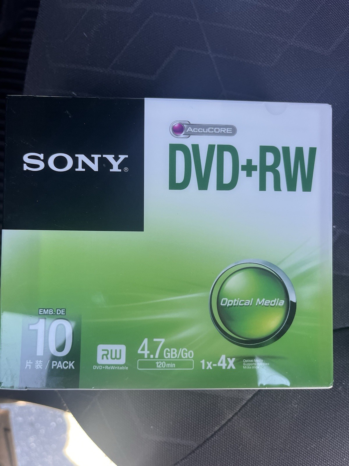 (NEW) Sony 10 Pack DVD+RW 120 Minutes 4.7 GB Compact Discs