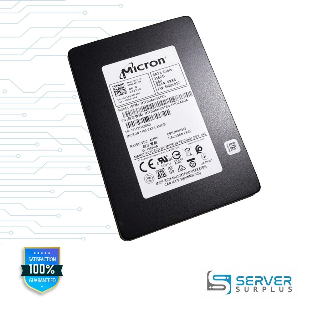 Dell Micron 1100 256GB SATA III 6Gb/s 2.5-Inch SSD (08251G)