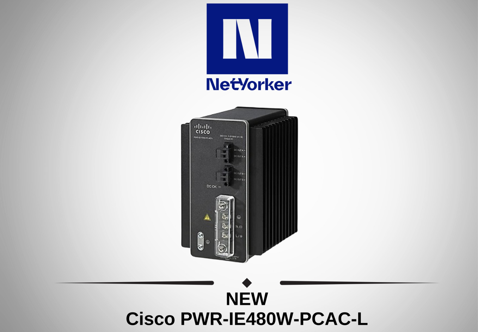 NEW Cisco PWR-IE480W-PCAC-L 480W AC to DC Power Supply-Same Day Shipping