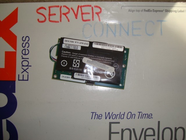 IBM 43W4342 / 44E8763 SERVERRAID MR10M/10IS/10I/LI-ION BATTERY + MEMORY