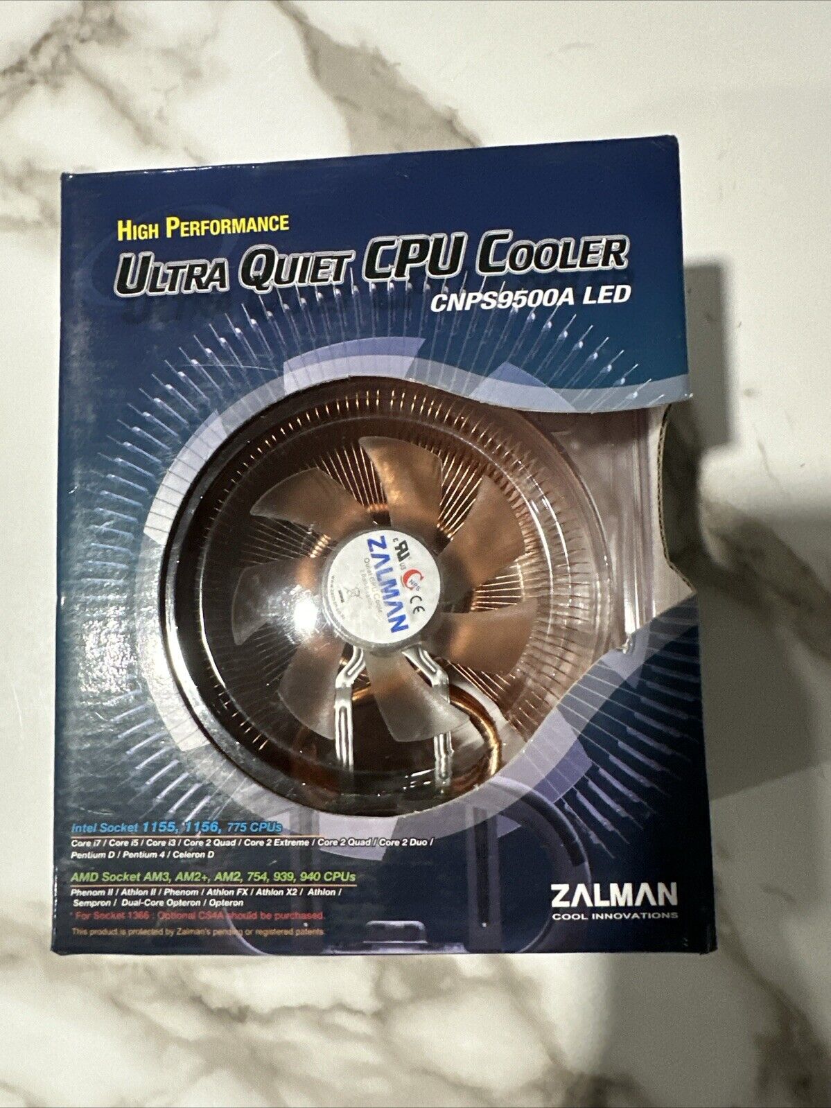 Zalman CNPS9500A LED CPU Heatsink Fan Only Intel LGA 1155 NO MOUNT B33