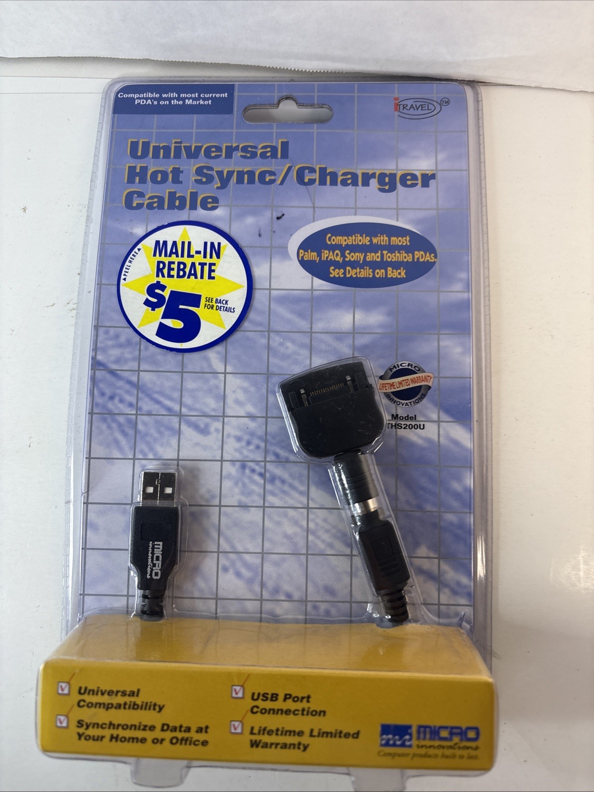 Micro Innovations Universal Hot Sync/Charger Cable Model THS200U