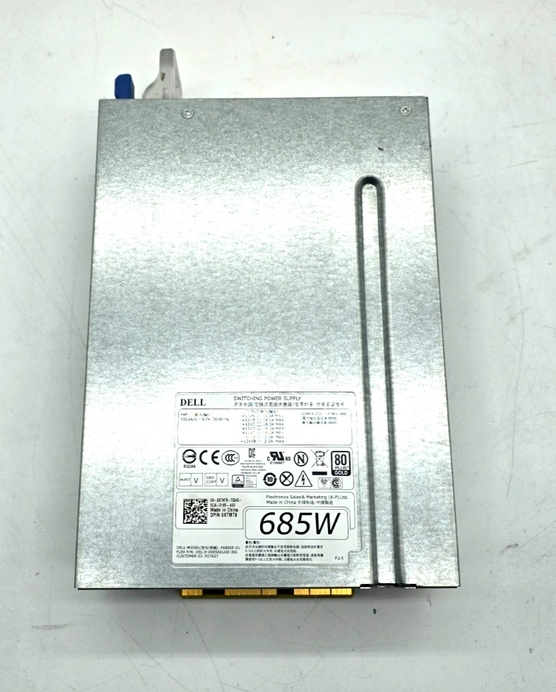 Dell 0CT3V3/0CYP9P/0W4DTF/0KTMT8/0YP00X 685W PSU for Precision T5810 T7810