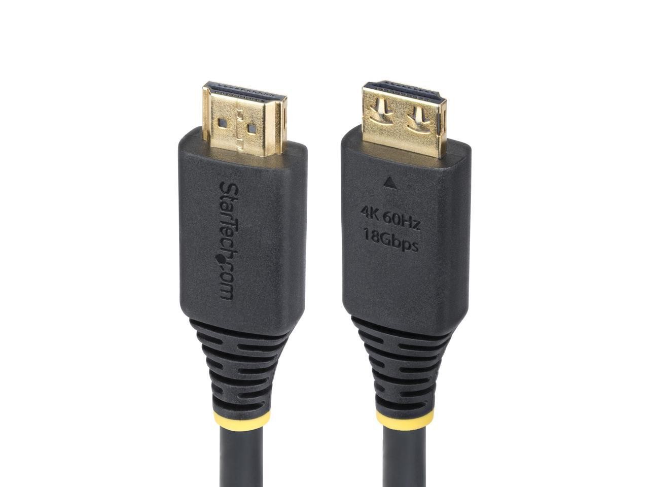 StarTech 35ft (10.6m) Active High Speed HDMI Cable with Gripping Connectors, 4K