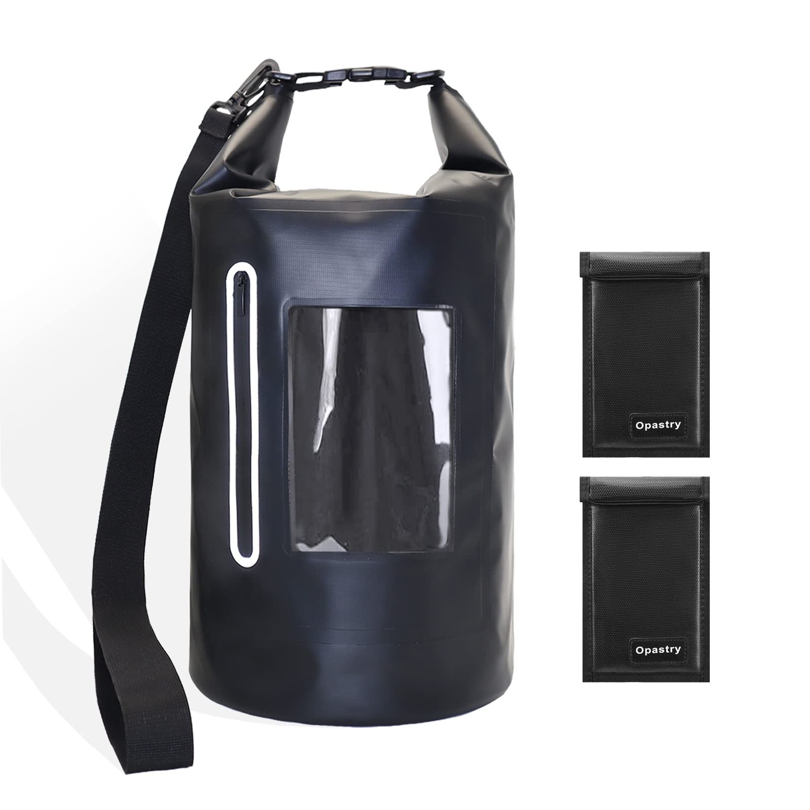 Opastry Waterproof Faraday Bags 15L, EMP Proof Dry Bag, Black
