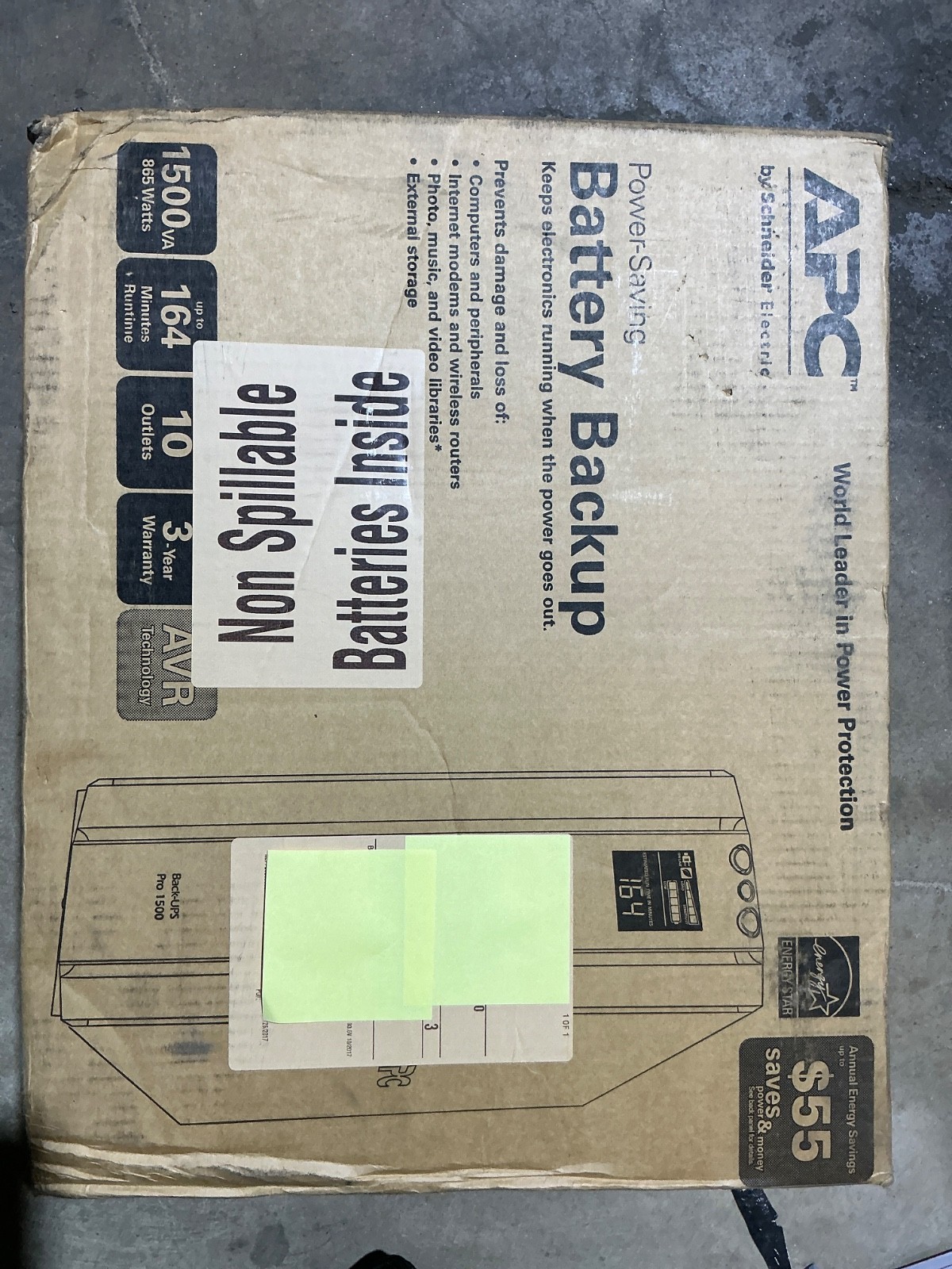 APC Back-UPS Pro 1500 (BR1500G) 1500VA 865W 10 Outlets UPS Black (NEW SEALED)
