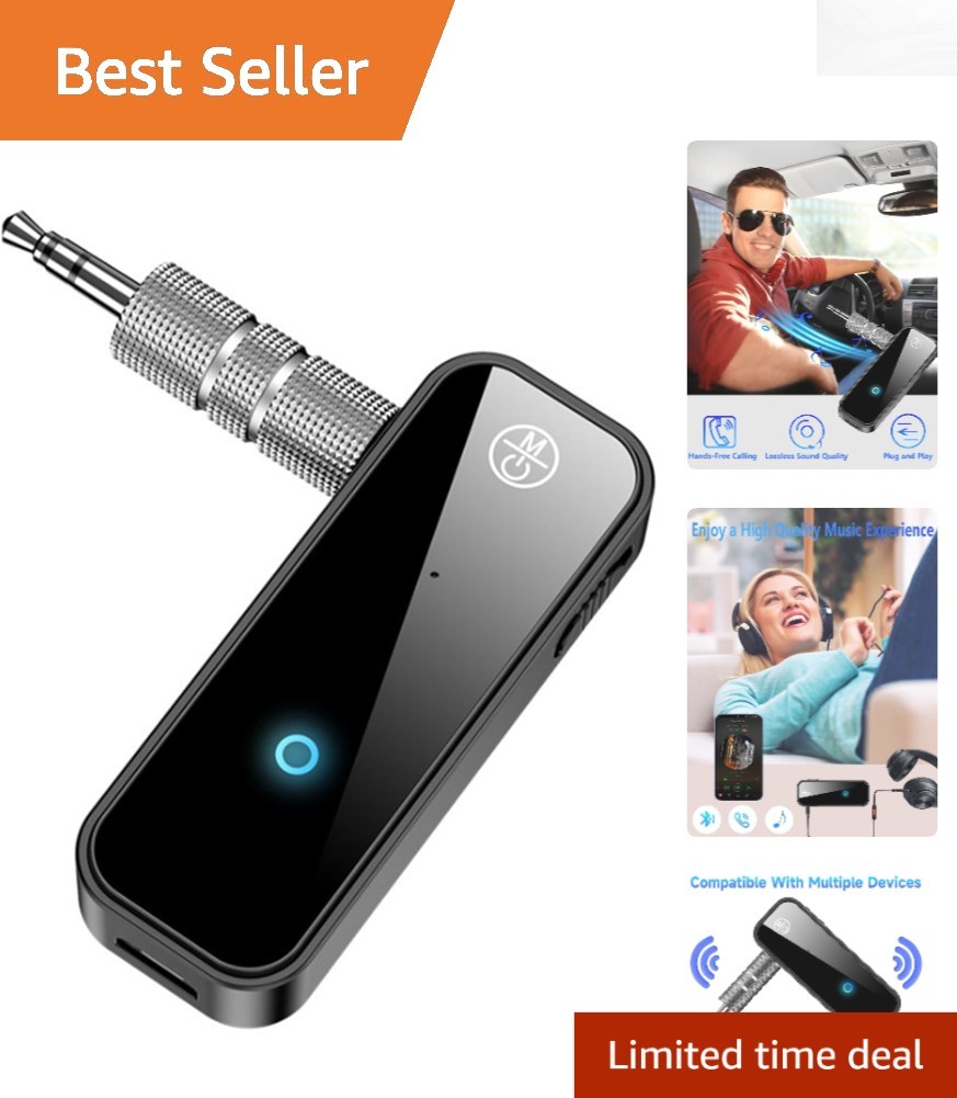 Compact Bluetooth 5.3 Adapter for Car & TV: Hands-Free Transmitter and Receiver