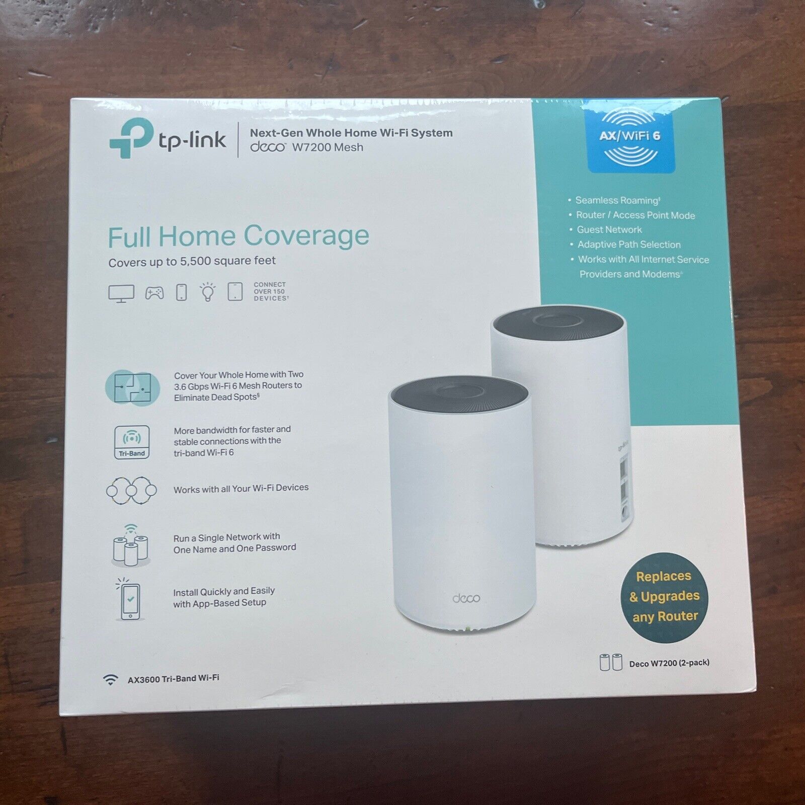 TP LINK Full Home Coverage Next-Gen Wi-Fi System (W7200 Mesh) 2 Pack