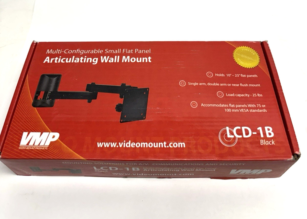 SEALED VMP Articulating Wall Monitor/TV Mount for 10" - 23" Flat Panels  LCD-1B