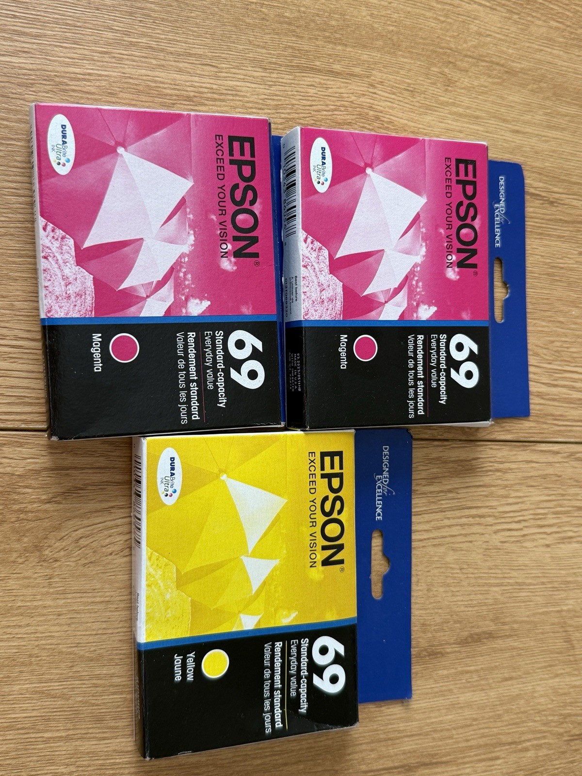 Epson 69 3pk Combo Ink Cartridges - Magenta X2/Yellow EXP:2023