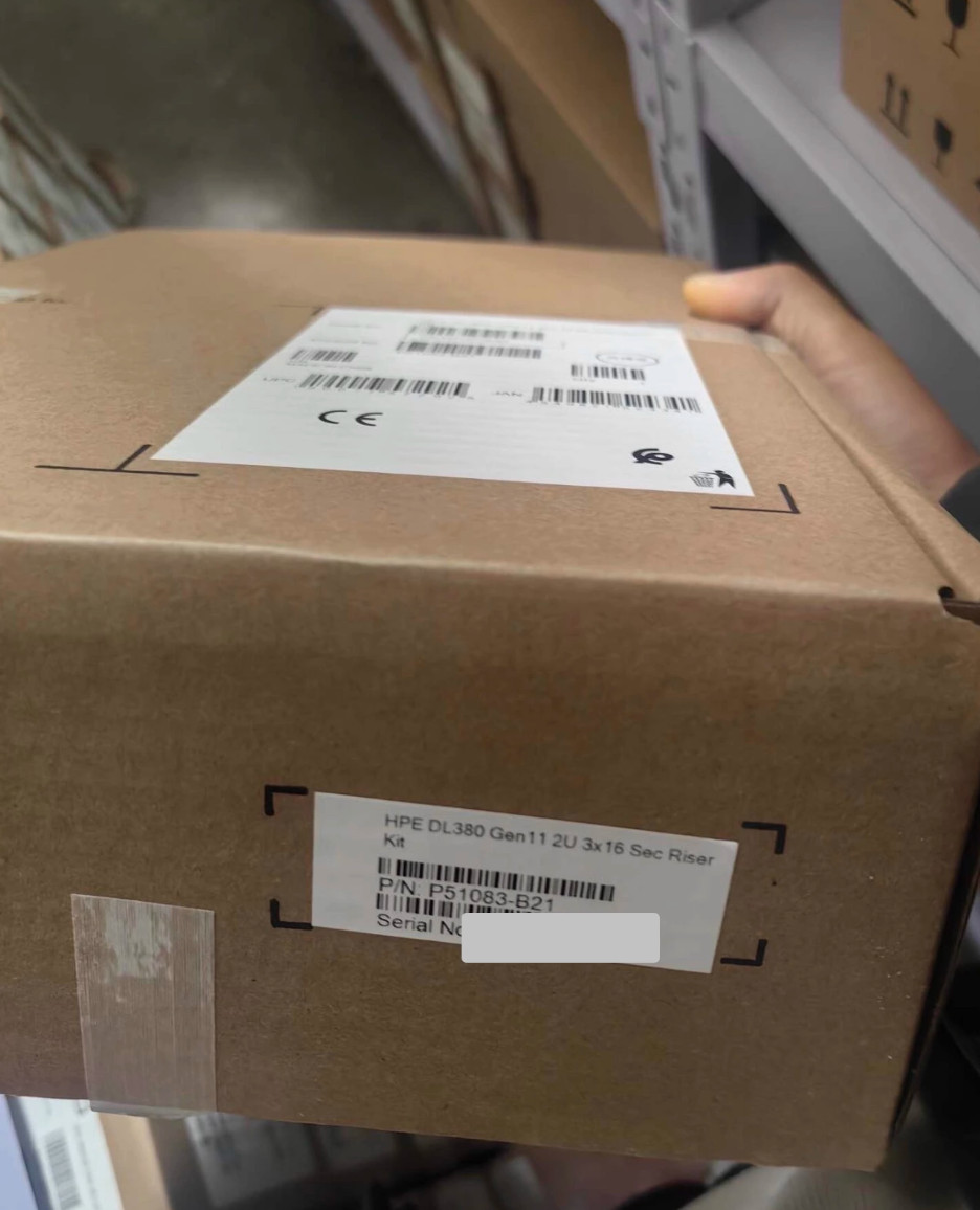 New HPE ProLiant DL380 Gen11 2U x16/x16/x16 FHFL Secondary Riser Kit P51083-B21