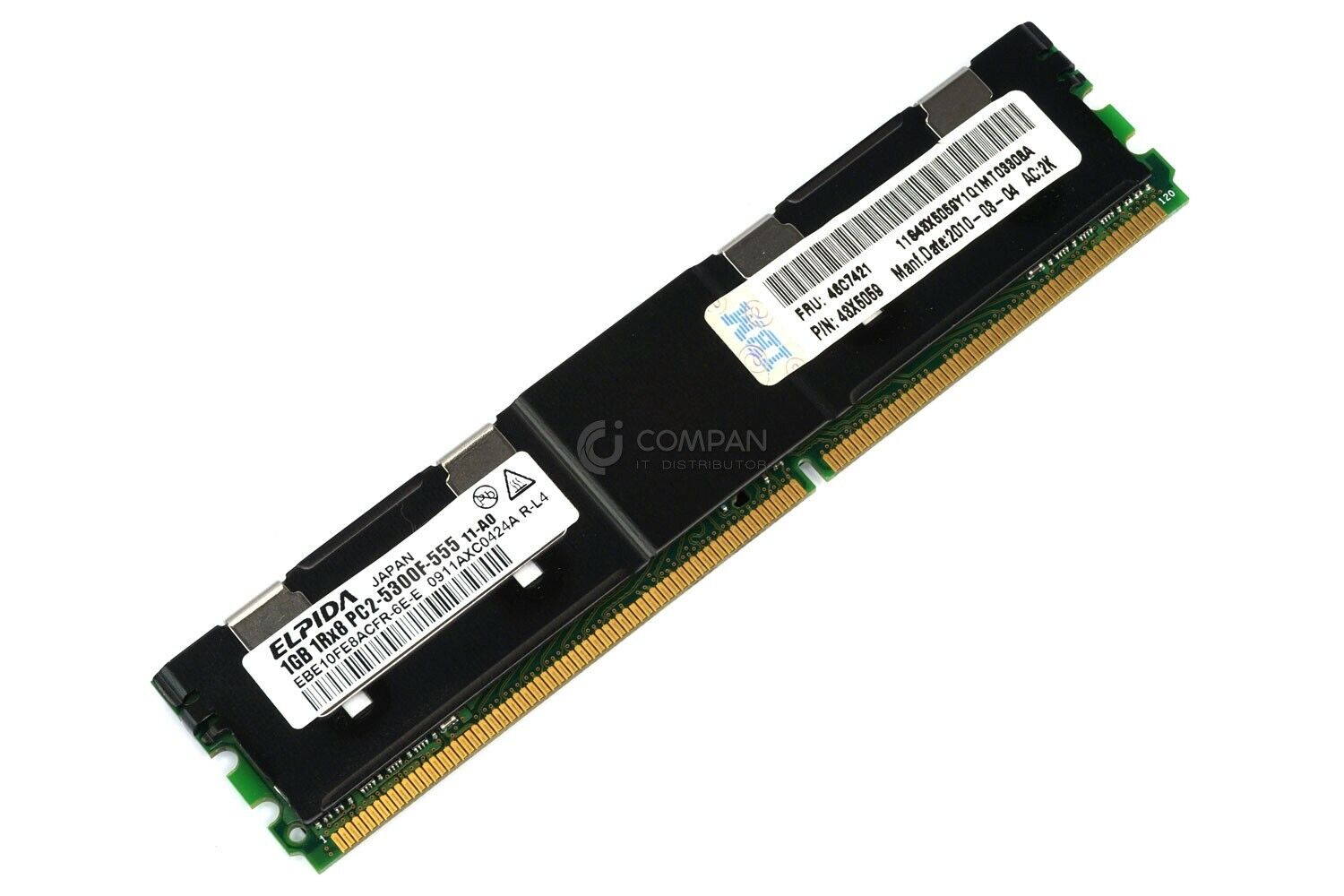 46C7421 IBM MEMORY 1GB 1RX8 PC2 5300F DDR2 - 46C7418, 43X5059, NT1GT72U89D2BD-3C