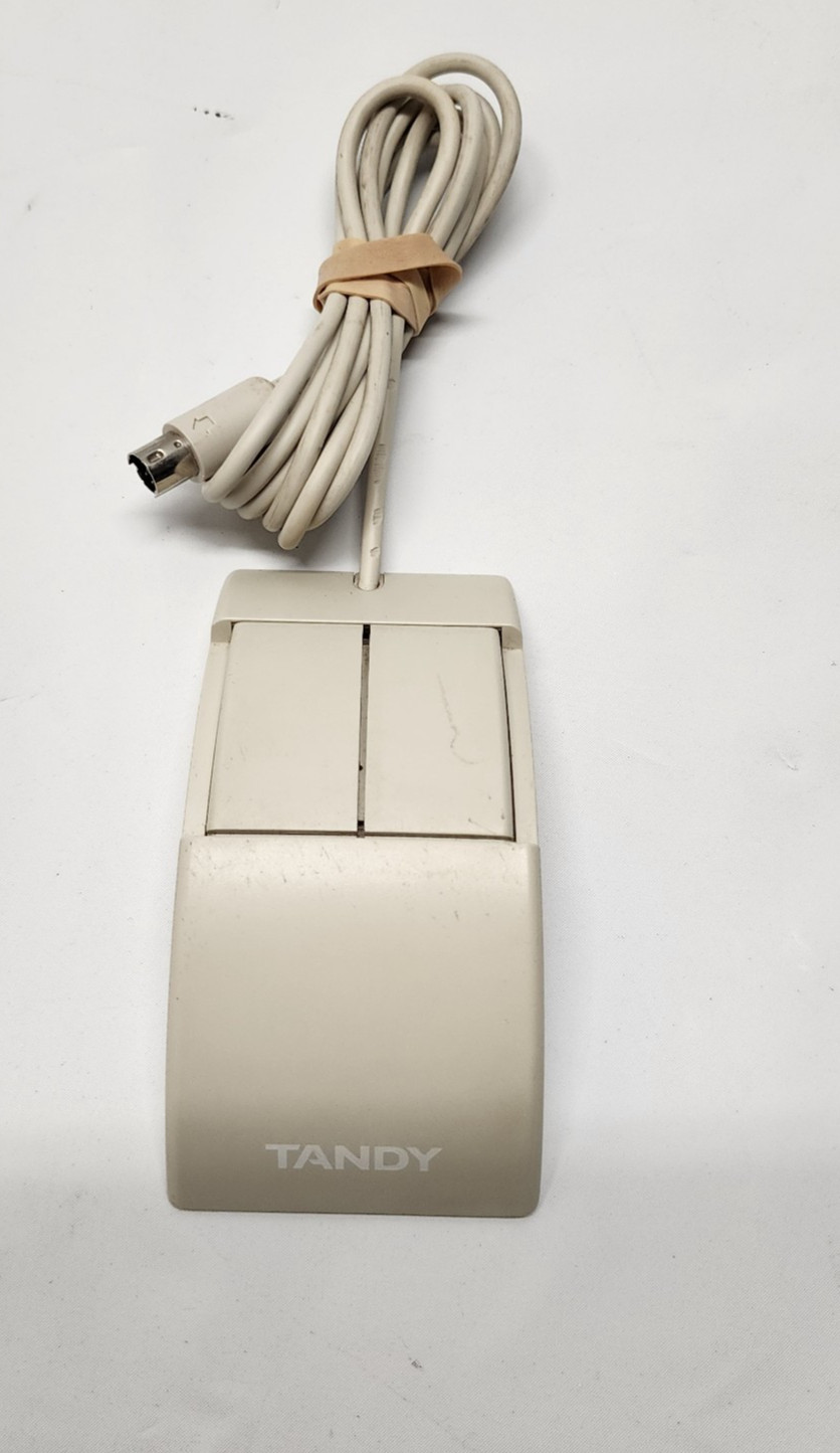 Rare Vintage Tandy Computer 2 Button Mouse PS/2 Wired 25-1042 Untested Read