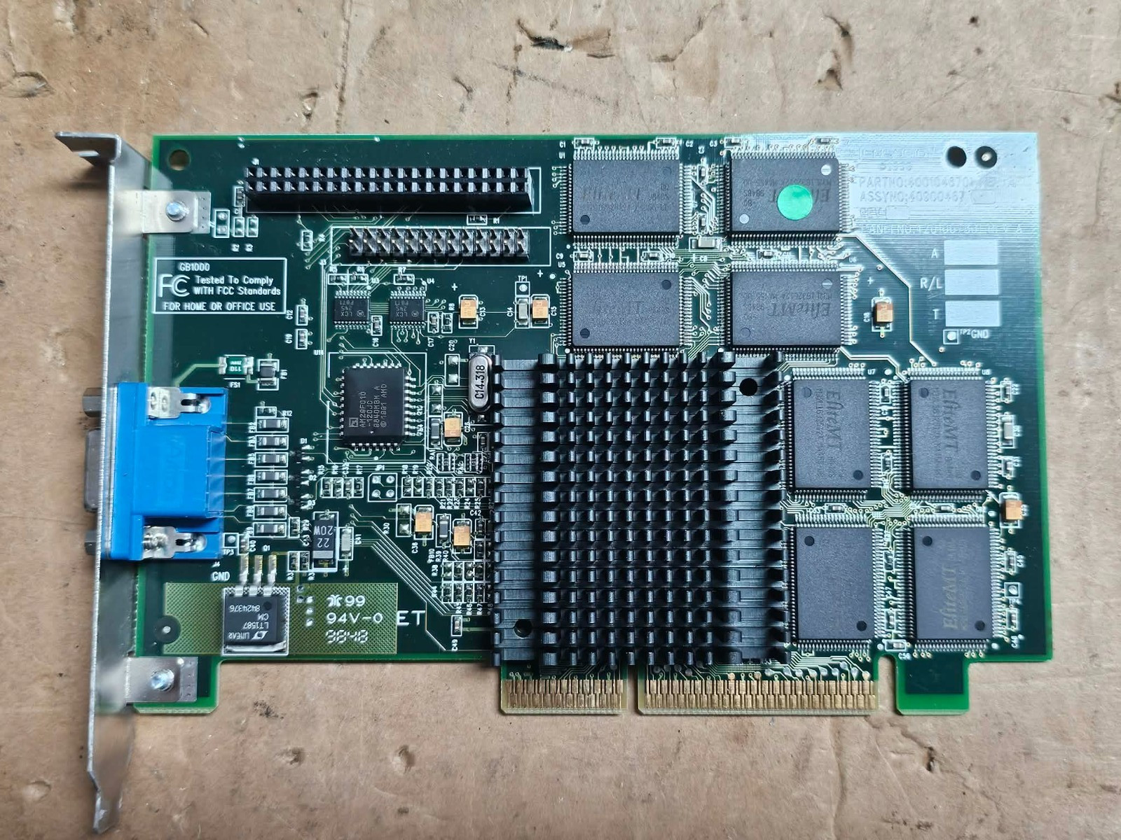 Vintage Retro Gaming Tested Clean ENSONIQ 3D BANSHEE 9905 16MB AGP 3dFX Video