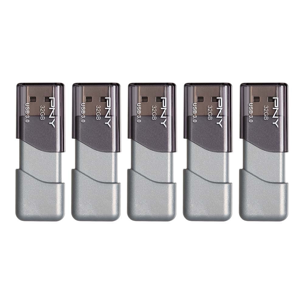 PNY 32GB Turbo Attaché 3 USB 3.0 Flash Drive 5-Pack​