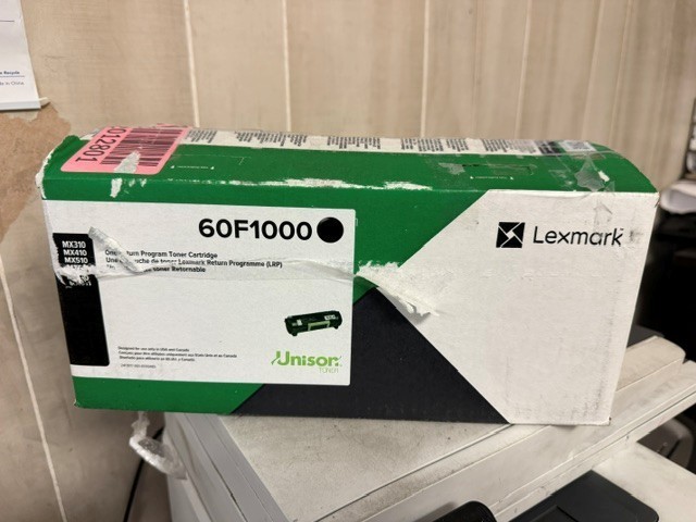 Genuine Lexmark 60F1000 MX310/MX410/MX510/MX511/MX610 OPEN BOX SEAL BAG