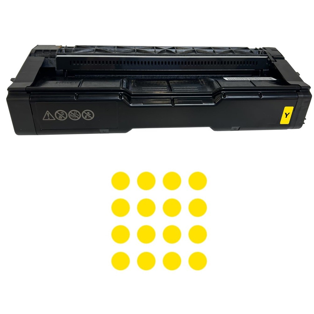 YELLOW TONER CARTRIDGE RICOH C125 P  C125 MF