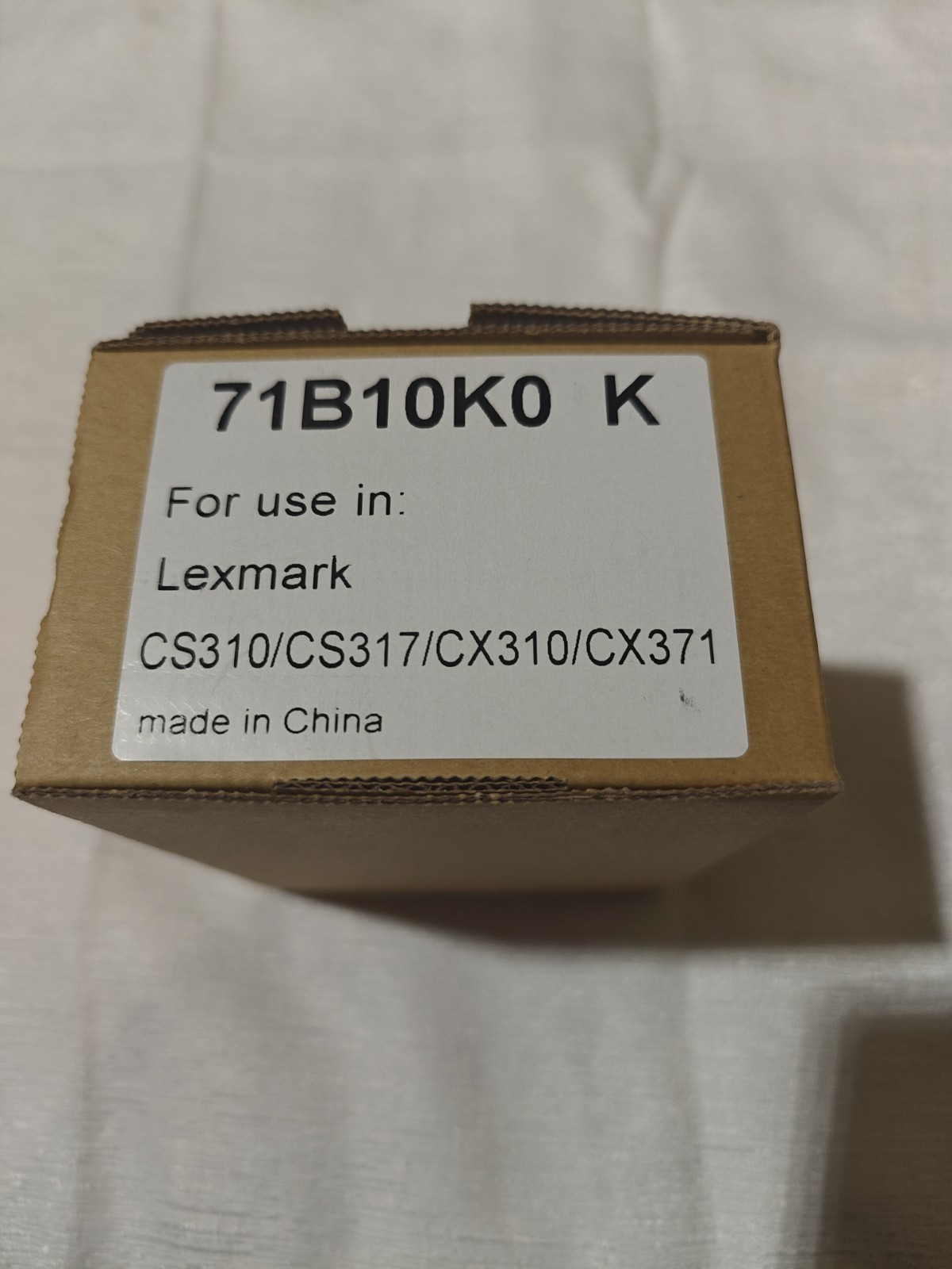 71B10K0 K Lexmark Printer Cartridge for CD310/CS317/CX310/CX371 Yields 3000-4000