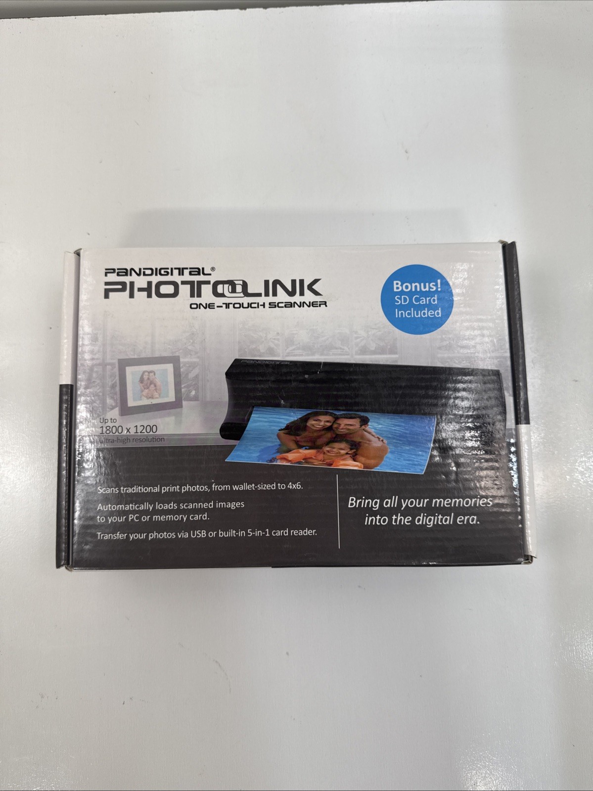 Pandigital Photolink One-Touch Flatbed Scanner New Open Box