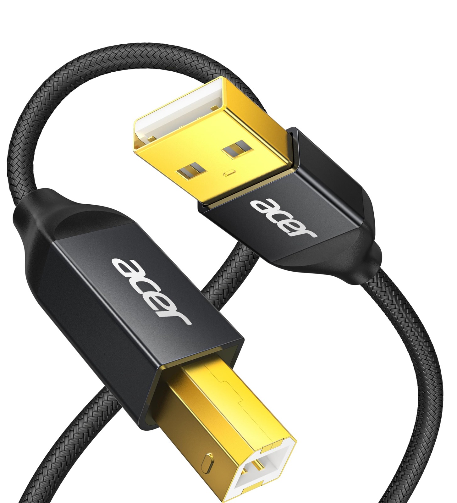 Acer Printer Cable 10ft, USB A to B Cable,High Speed Nylon 10 FT